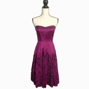 Jessica Simpson Purple Strapless Fit & Flare Cocktail Dress